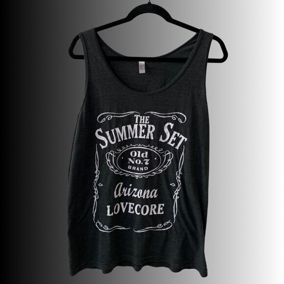 The Summer Set Tank Top L Black Jack Daniels Parody Band Shirt Arizona Pop Rock - Picture 1 of 4